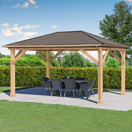 12 x 16 Meridian Gazebo with Rain Gutter Kit (Assembly Included)