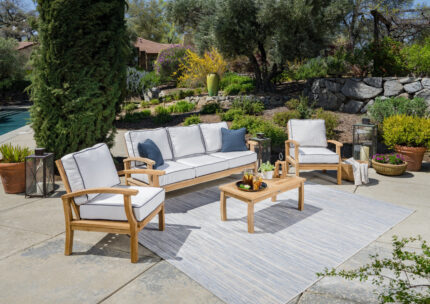 Indonesian Teak 4pc Sofa Set with Sunbrella® Cushions