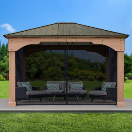 12 x 14 Grand Gazebo with Mesh Screen