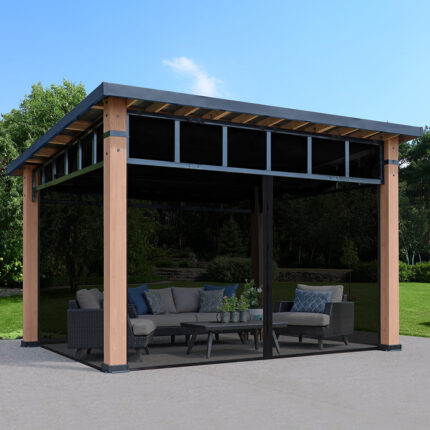 12 x 14 Contemporary Gazebo Mesh Kit (Assembly Included)